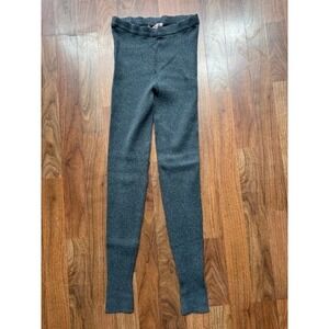 Vintage Victorias Secret Grey Stretch Ribbed Cotton‎ Leggings Y2K EUC
